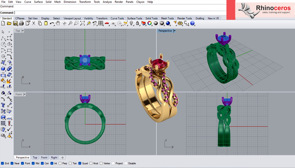Master the Jewellery Design with Rhinoceros in Rajkot | Param CAD Center